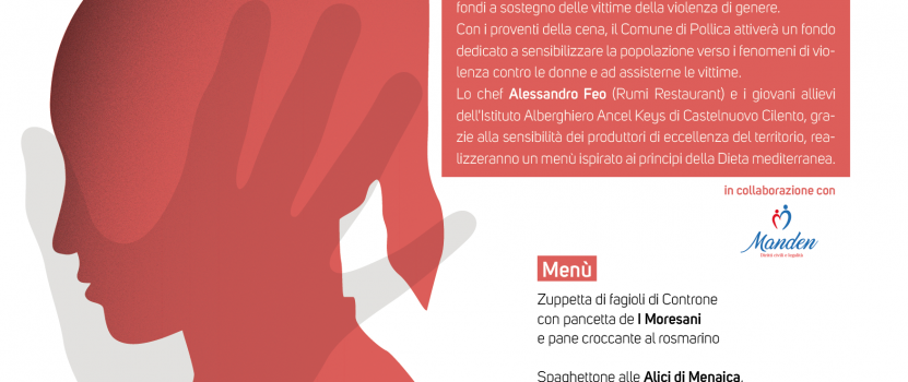 “Dieta mediterranea sostantivo femminile”, cena di solidarietà per le donne vittime di violenza